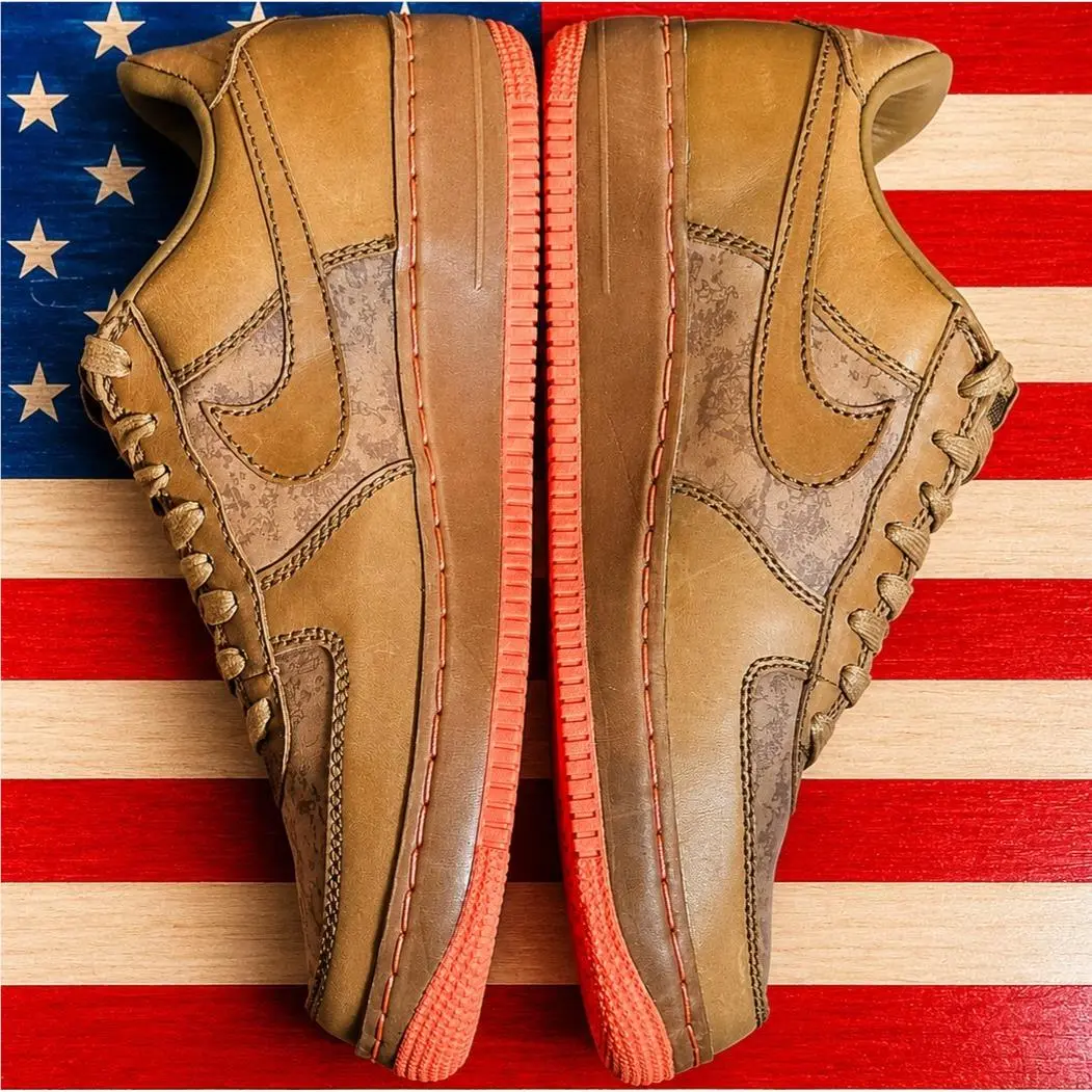 Nike Air Force 1 Insideout Low Maple-brown/mango 2006 Vtg 312486-271 Men`s 11