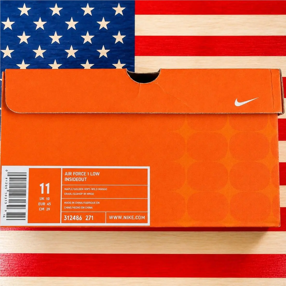 Nike shoes - Nike Air Force 1 - Air Force - 312486-271 - Brown, way: Maple/Golden-Hops/Wild-Mango 4