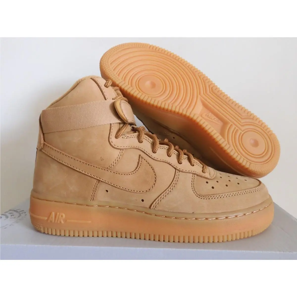 Nike Air Force 1 High LV8 GS Flax-wheat-outdoor Green Sz 6Y Rare 807617-200