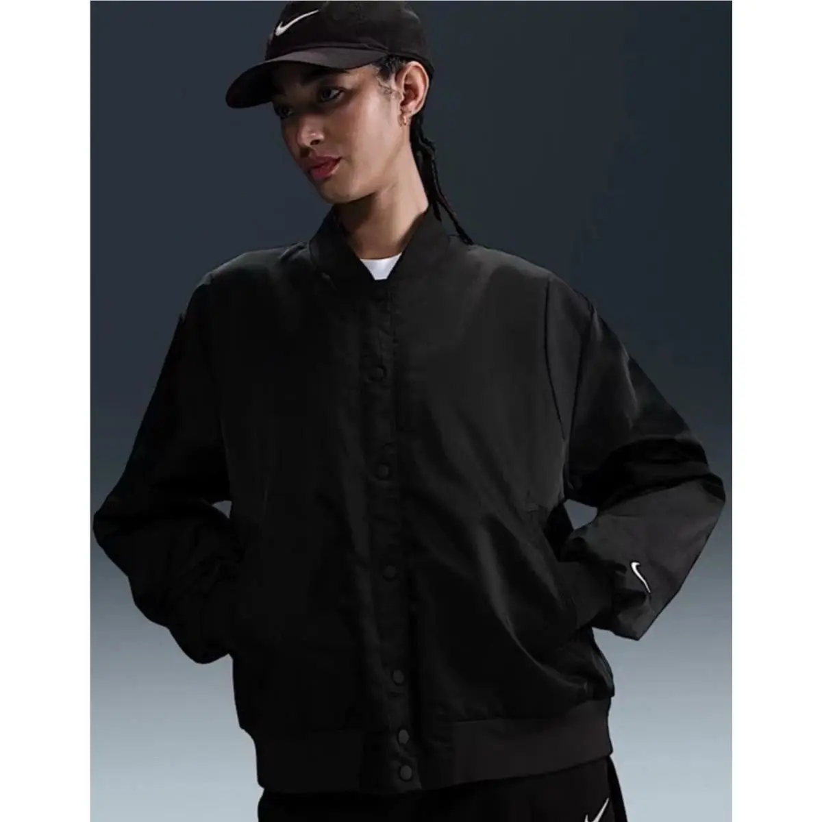 Nike Sportswear Destroyer Women`s Oversized Woven Jacket Size X-large HJ0971-010