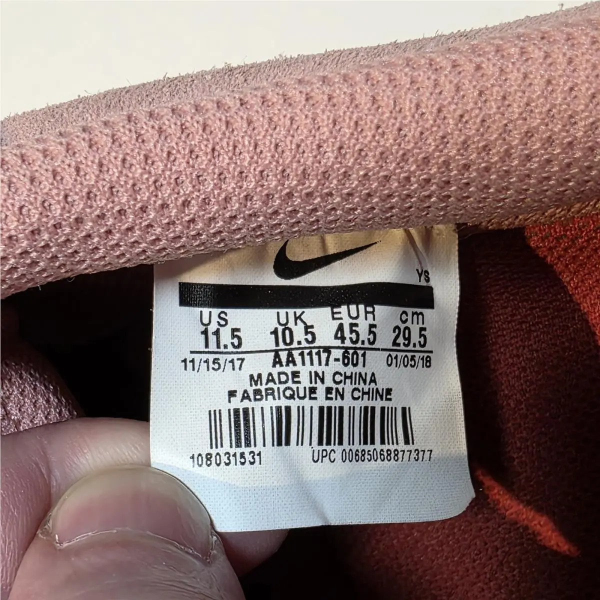 Nike shoes - Nike Air Force 1 `07 LV8 Suede - AA1117-601 - Red 9