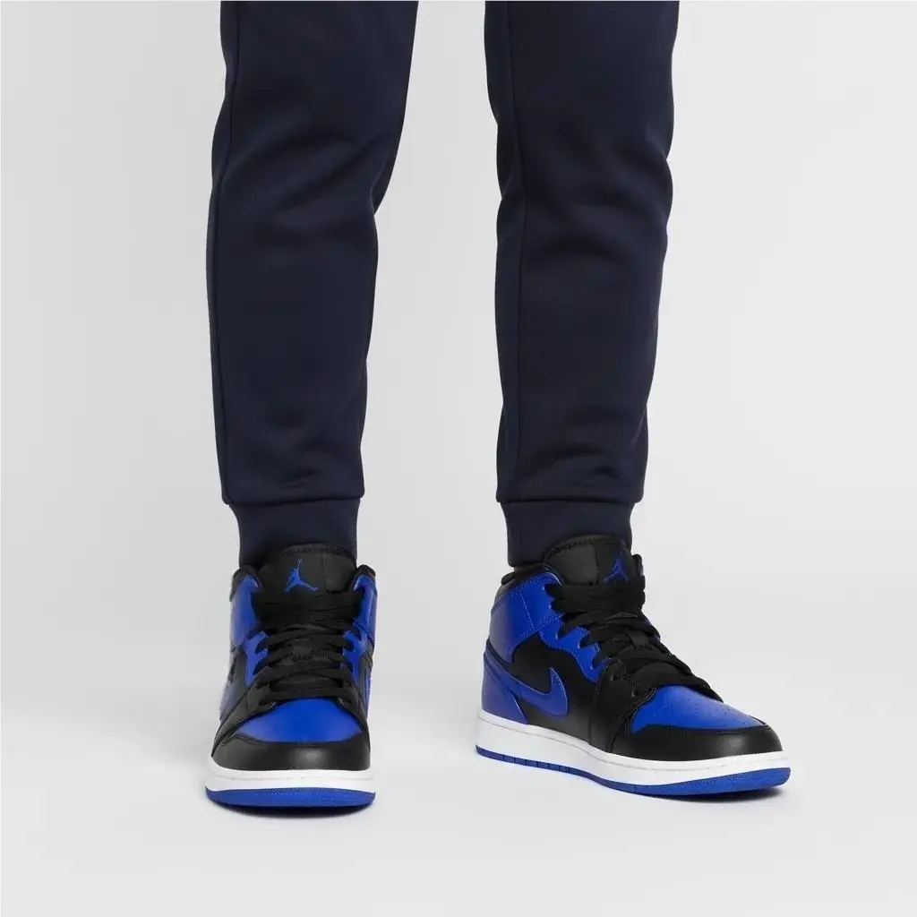 Nike Air Jordan 1 Mid Hyper Royal Sneakers Kids Boys Shoe Size 6.5Y