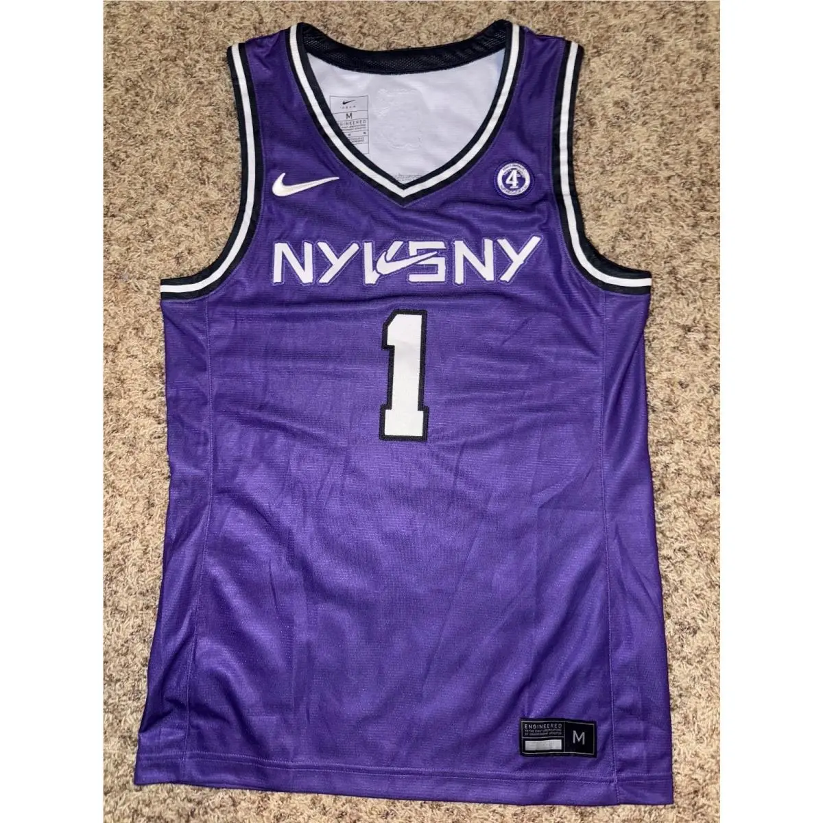 Nike Men’s NY Vs NY 1 West 4Th Street Team Issued Basketball Jersey Sample