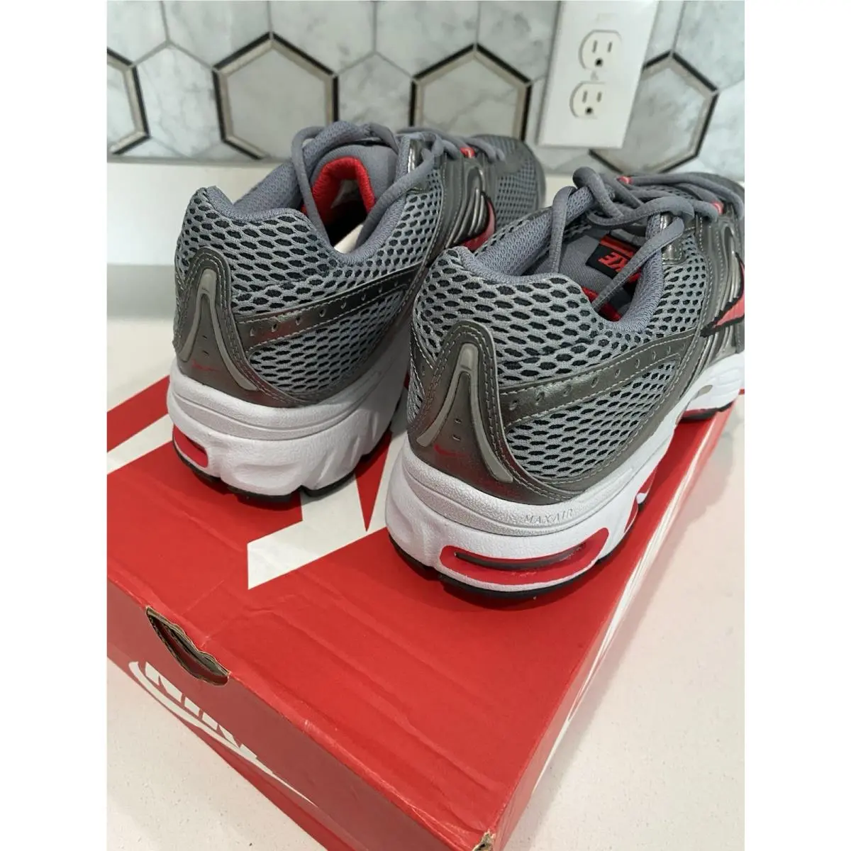 Nike shoes - Nike Air Max Moto - Air Max Moto - Smoke Grey/University Red 1