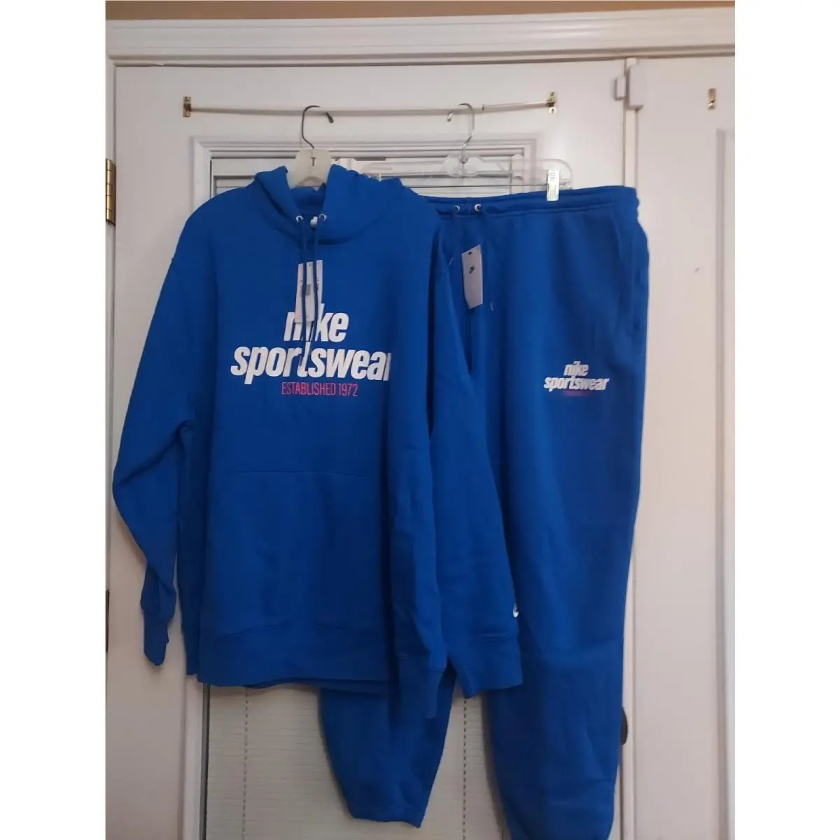 Nike Size 2X Men`s Blue Sportswear 2 Piece Sweatsuit 3