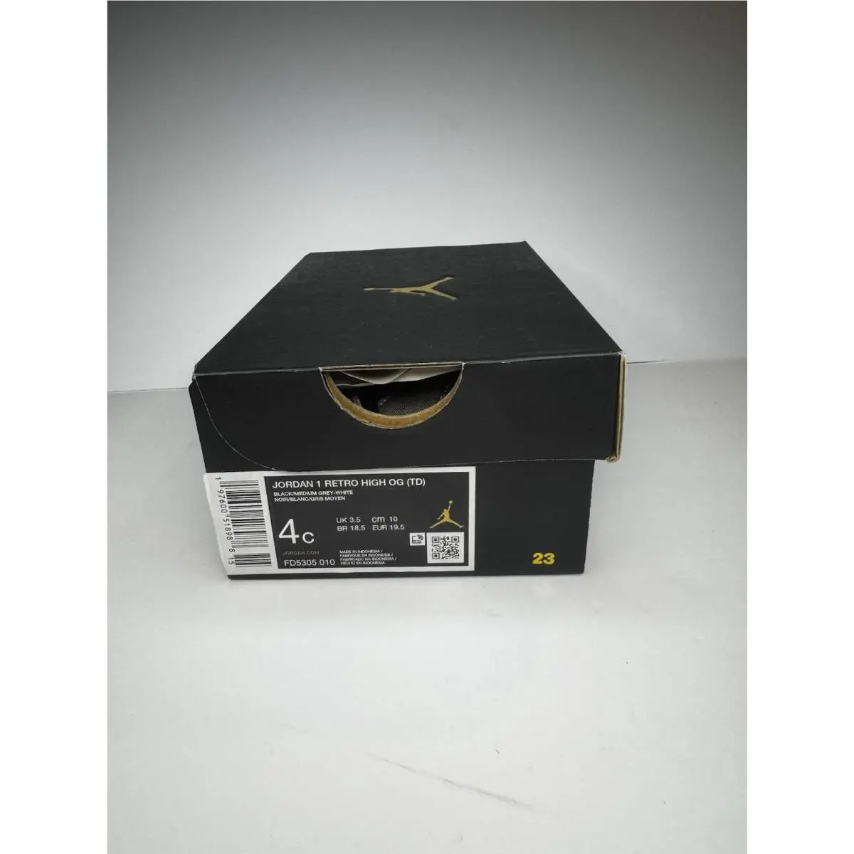 Nike shoes - Jordan 1 Retro High OG (TD) - Black / Medium Grey / White 11