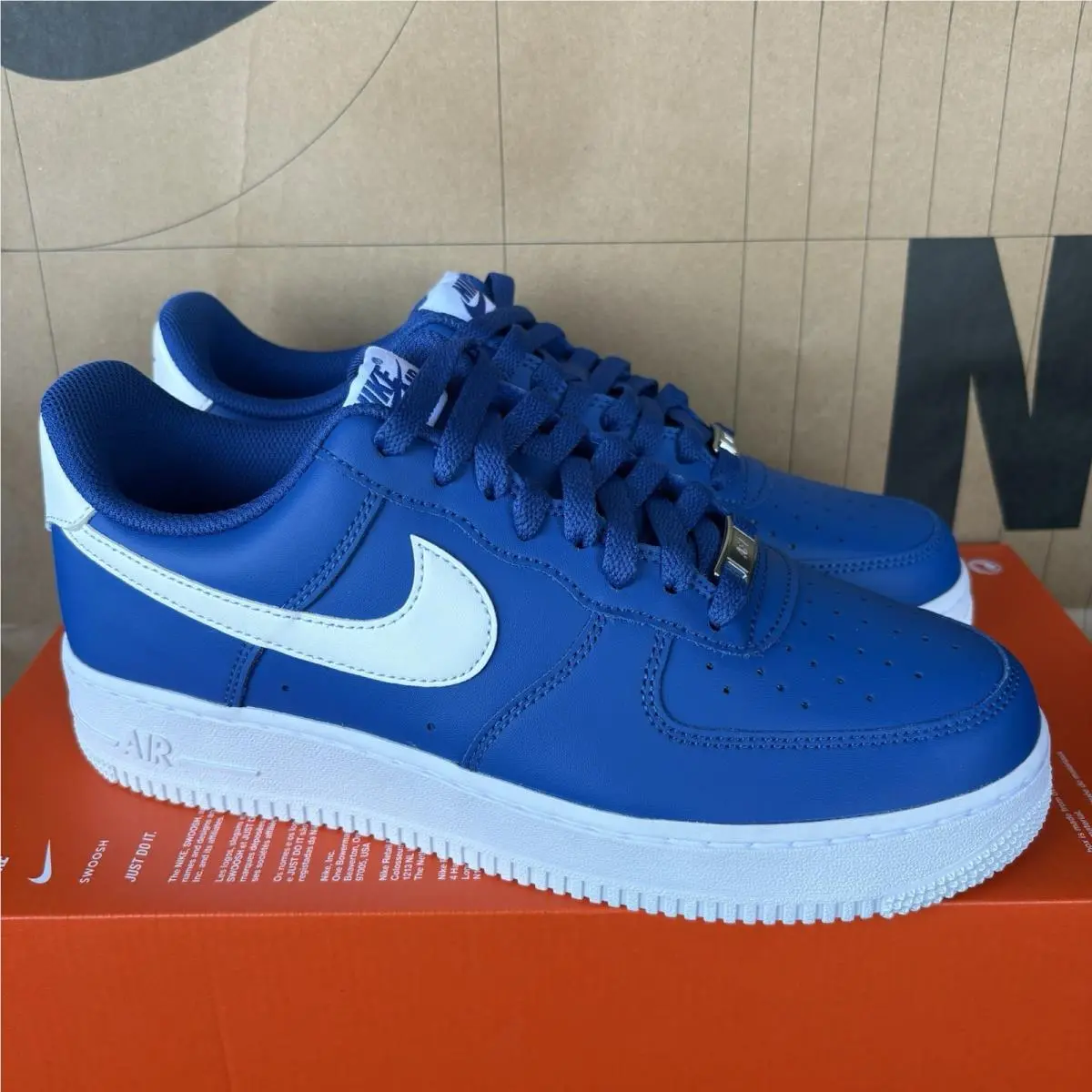 Nike Air Force 1 `07 Low `college Blue White’ Nby FJ4146-102 Men Size 9