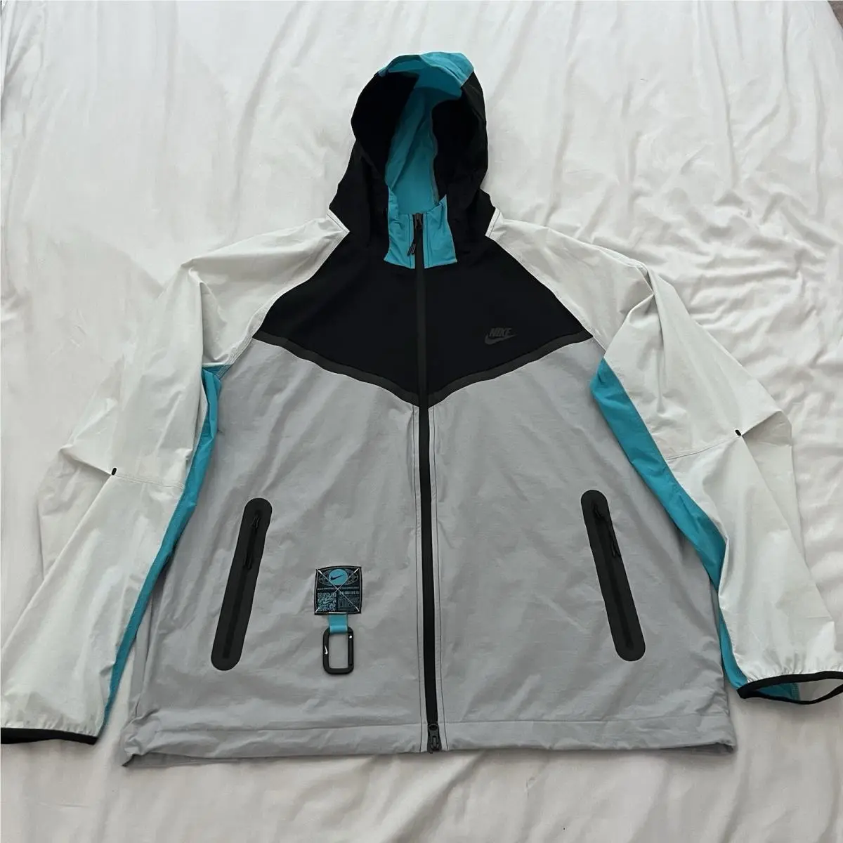 Sportswear Windrunner Mens Jacket Gray Black Teal IB8958-010 XL by Nike