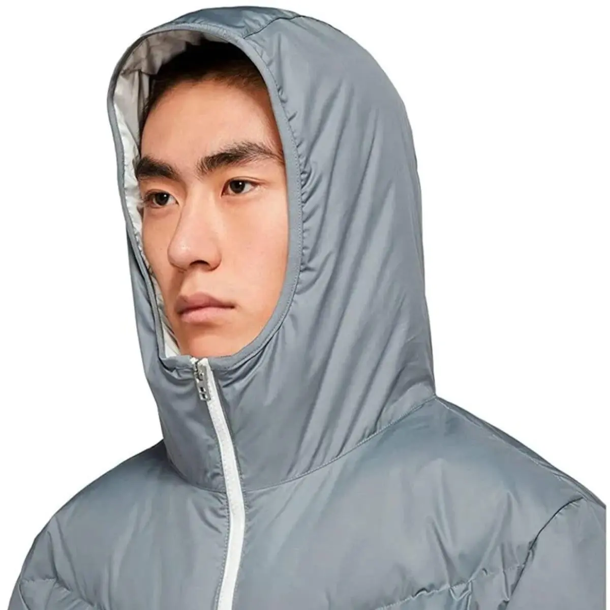 Nike clothing - Nike Sportswear Storm-Fit Windrunner Down-Fill Jac - Smoke Grey/Light Bone/Sail/Sail (UPC: 195239062544) 3