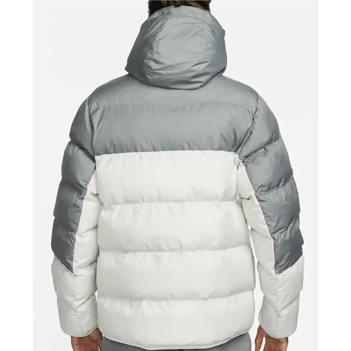 Nike clothing - Nike Sportswear Storm-Fit Windrunner Down-Fill Jac - Smoke Grey/Light Bone/Sail/Sail (UPC: 195239062544) 10