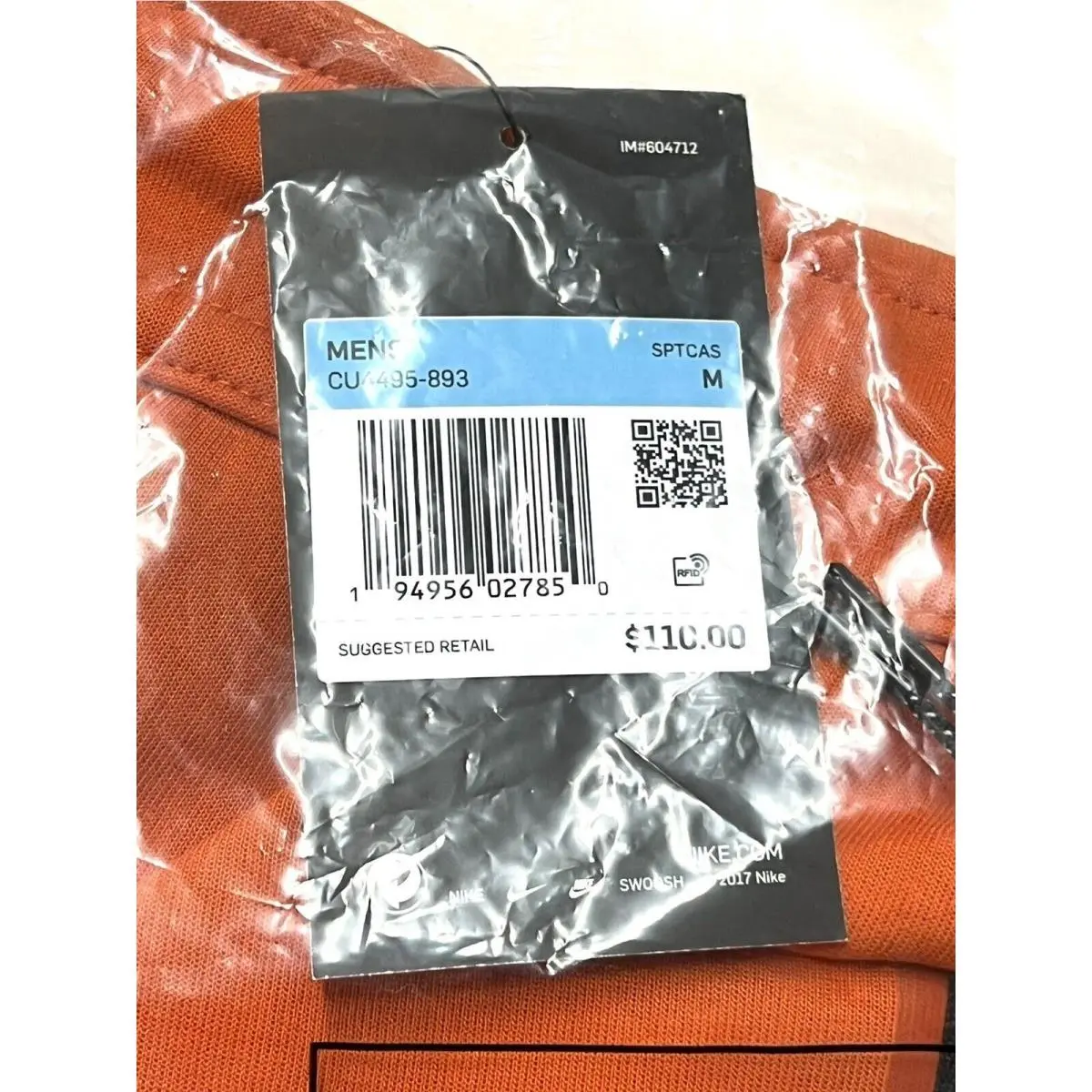 Nike clothing - CU4495 - CU4495-893 - Orange (UPC: 194956027850) 7