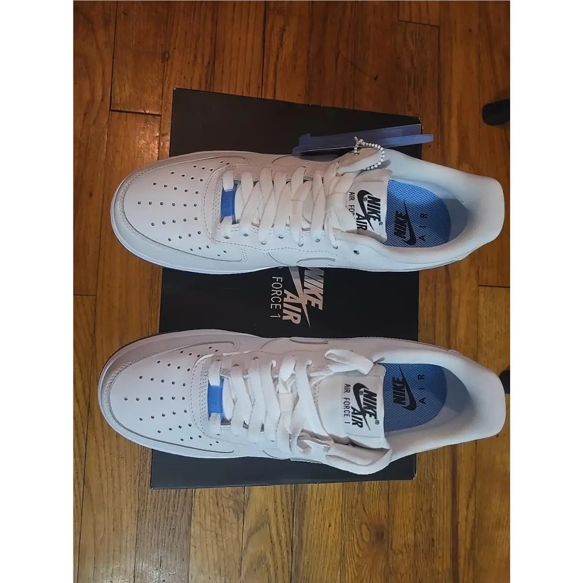 Nike shoes - Nike Wmns Air Force 1 - DA8301-101 - White/White/White/University Blue 14