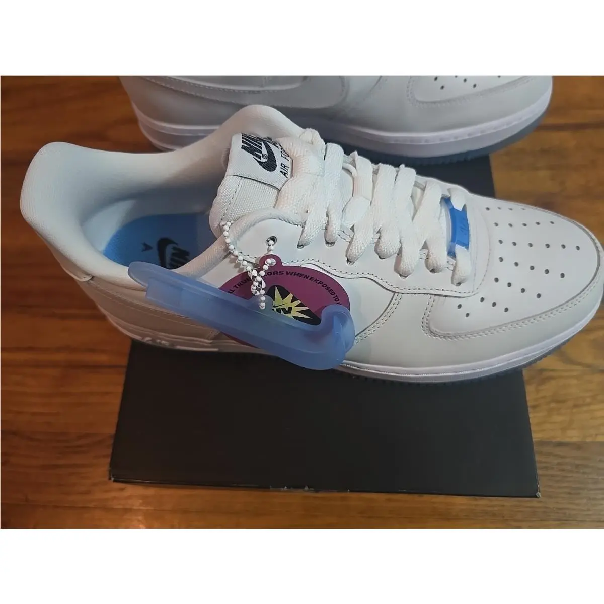 Nike shoes - Nike Wmns Air Force 1 - DA8301-101 - White/White/White/University Blue 15