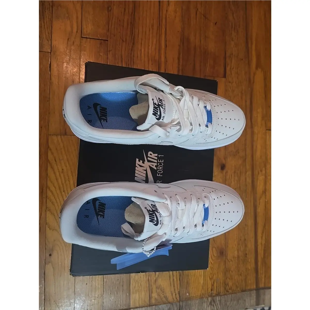 Nike shoes - Nike Wmns Air Force 1 - DA8301-101 - White/White/White/University Blue 16
