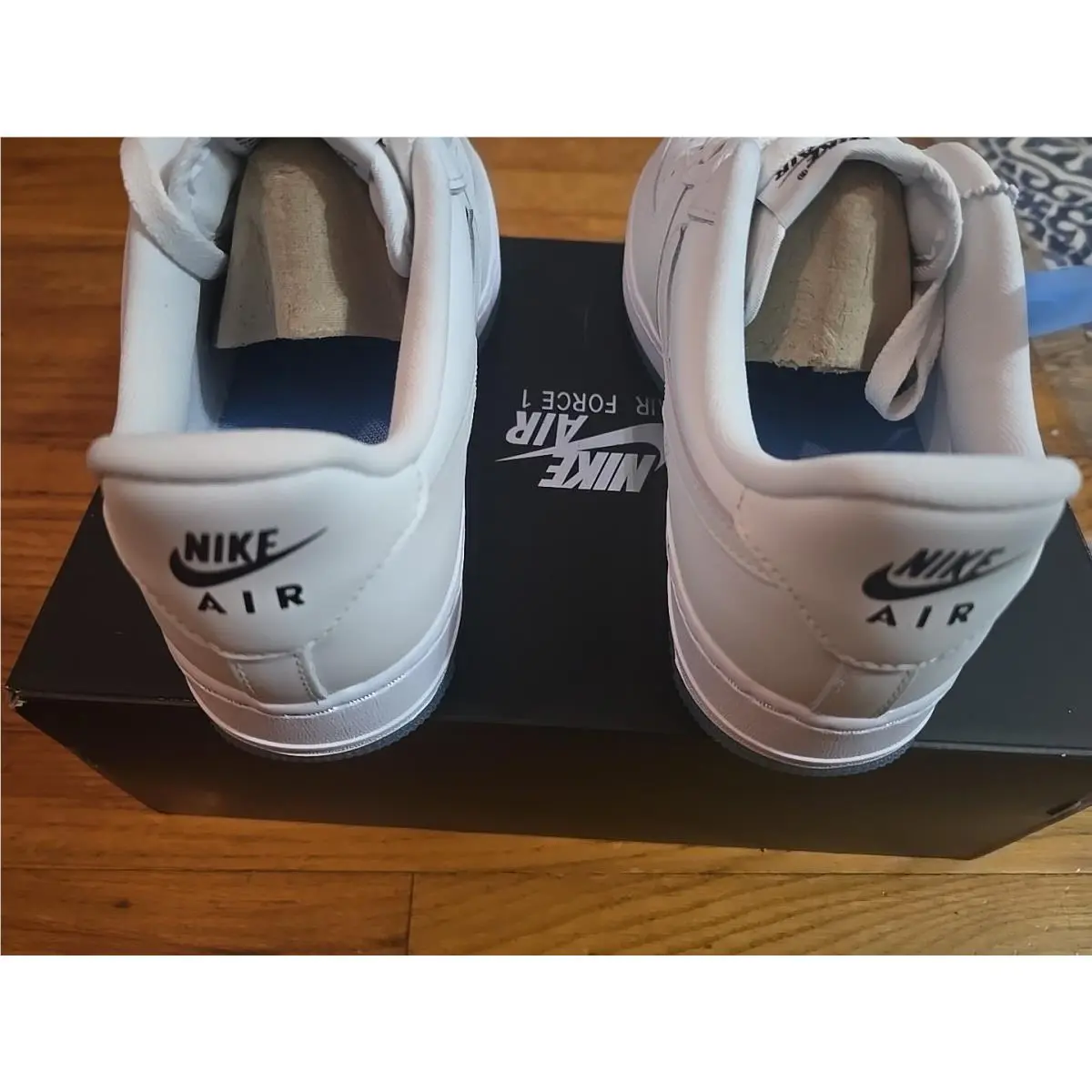 Nike shoes - Nike Wmns Air Force 1 - DA8301-101 - White/White/White/University Blue 17