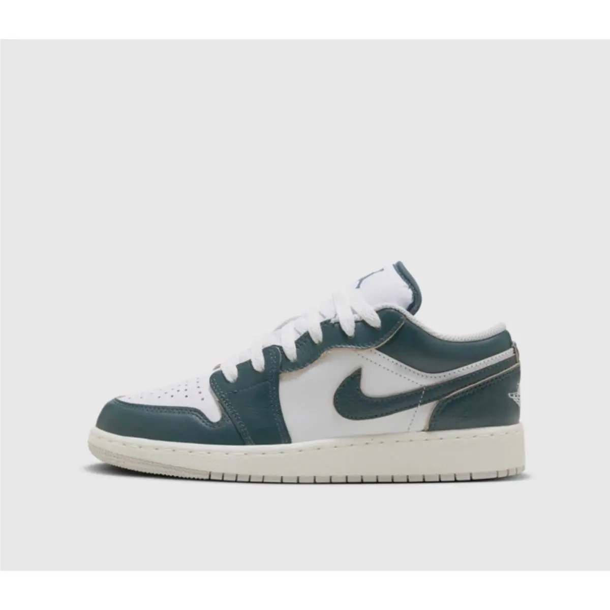 Size 5.5Y - Youth`s Nike GS Air Jordan 1 Low SE Oxidized Green White FQ8041-300