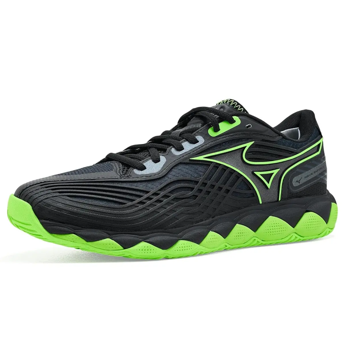 Mizuno shoes - Black/Glowing Apple 6