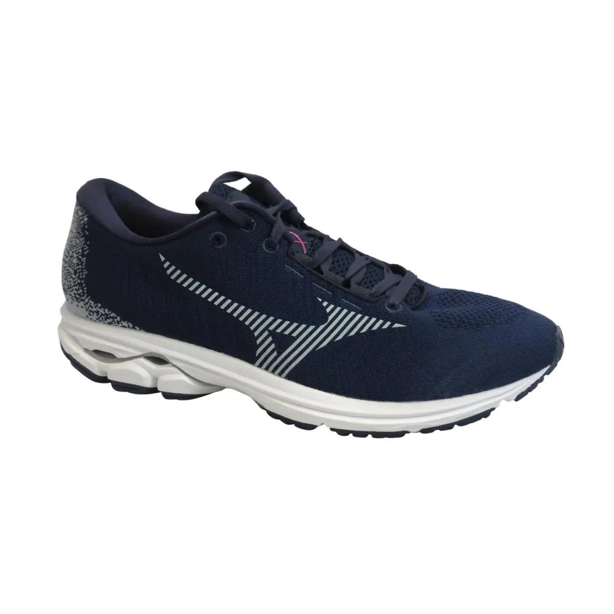 Mizuno Wave Rider Waveknit 3 Men`s Running Shoes Patriot Blue/ Highrise Black/