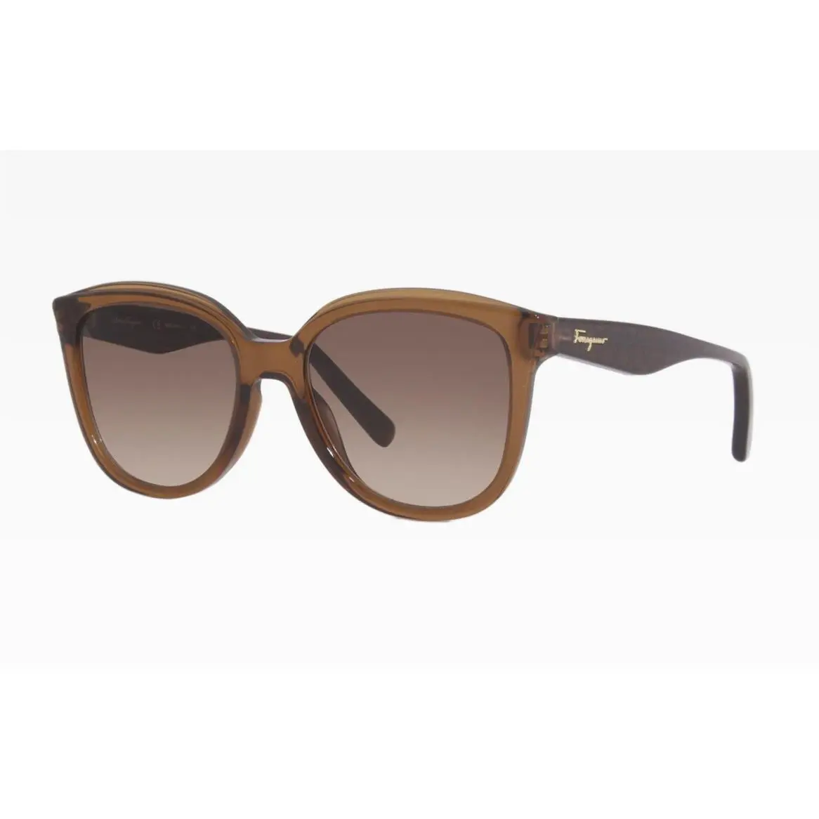 Beautiful Modern Salvatore Ferragamo Women`s Sunglasses SF977S 210 Crystal Brown