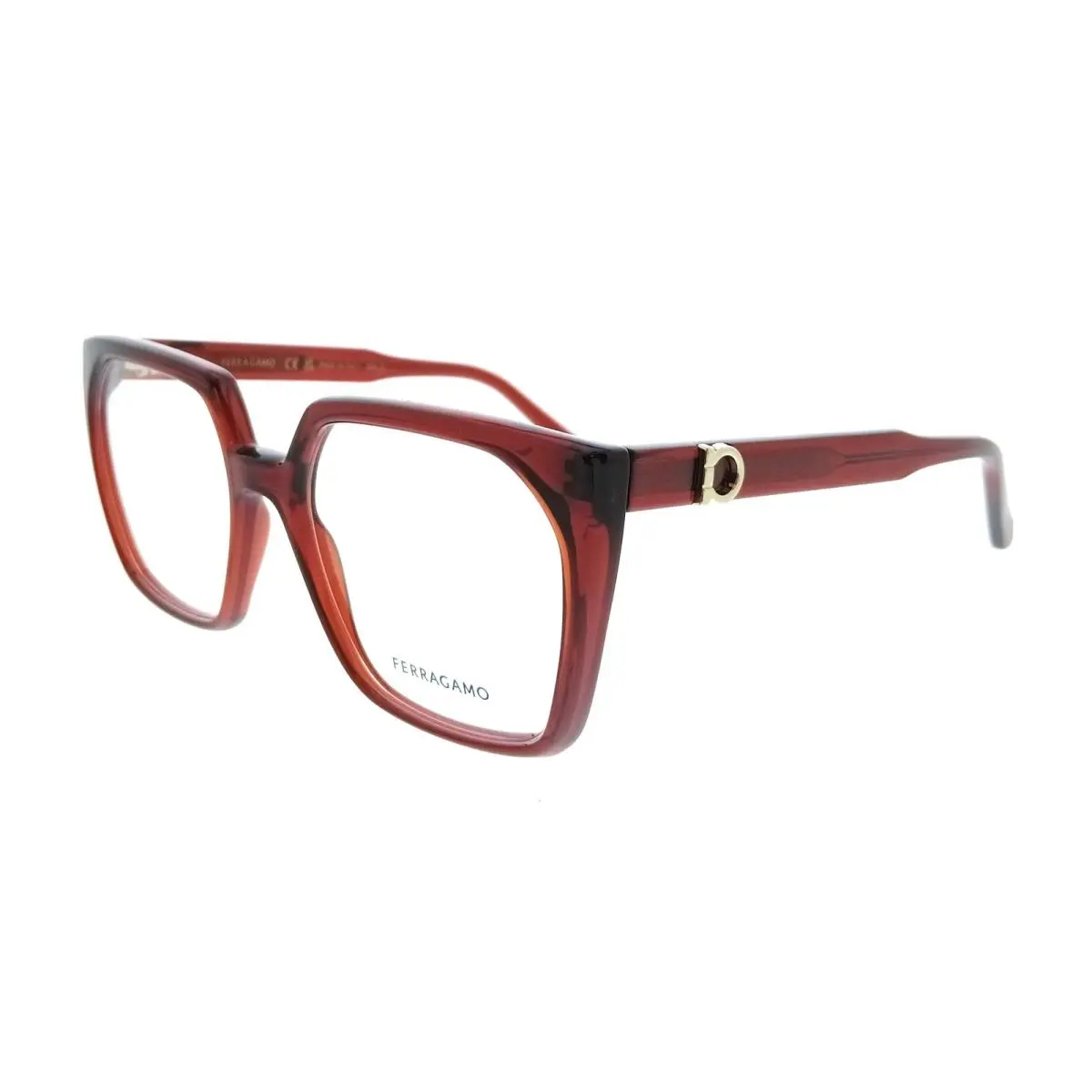 Salvatore Ferragamo SF3042E 612 Cat Eye Transparent Burgundy Women`s Eyeglasses