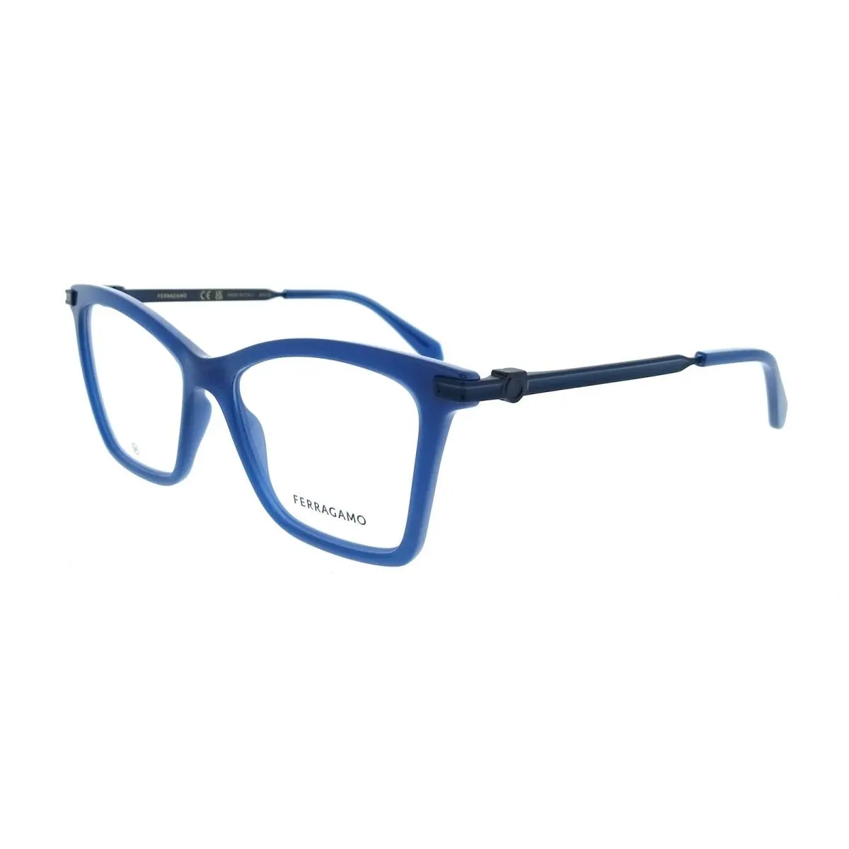 Salvatore Ferragamo SF3024 423 Cat Eye Opaline Blue Women`s Eyeglasses