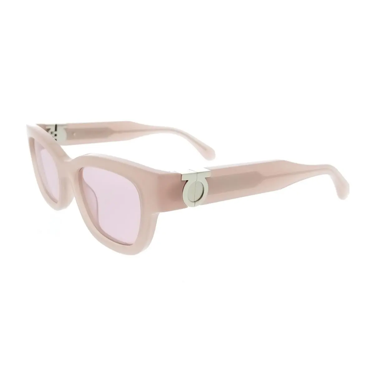 Salvatore Ferragamo SF2067S 662 Round Opaline Rose Women`s Sunglasses