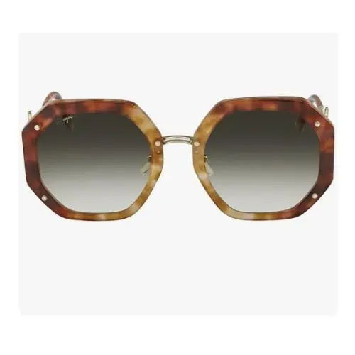 Salvatore Ferragamo SF940S 232 Octagon Honey Brown