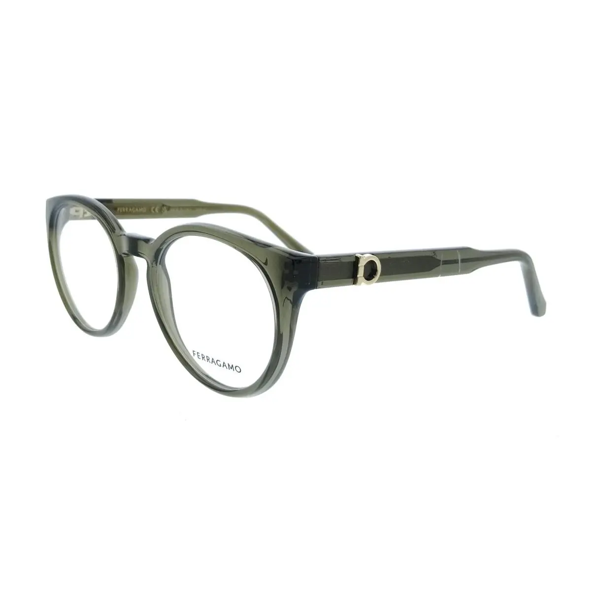 Salvatore Ferragamo SF3032E 320 Cat Eye Transparent Khaki Women`s Eyeglasses