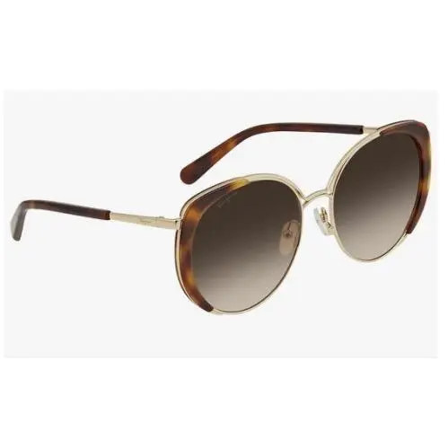 Glamorous Classy Salvatore Ferragamo Women`s Sunglasses SF207S 723 Gold Tortoise