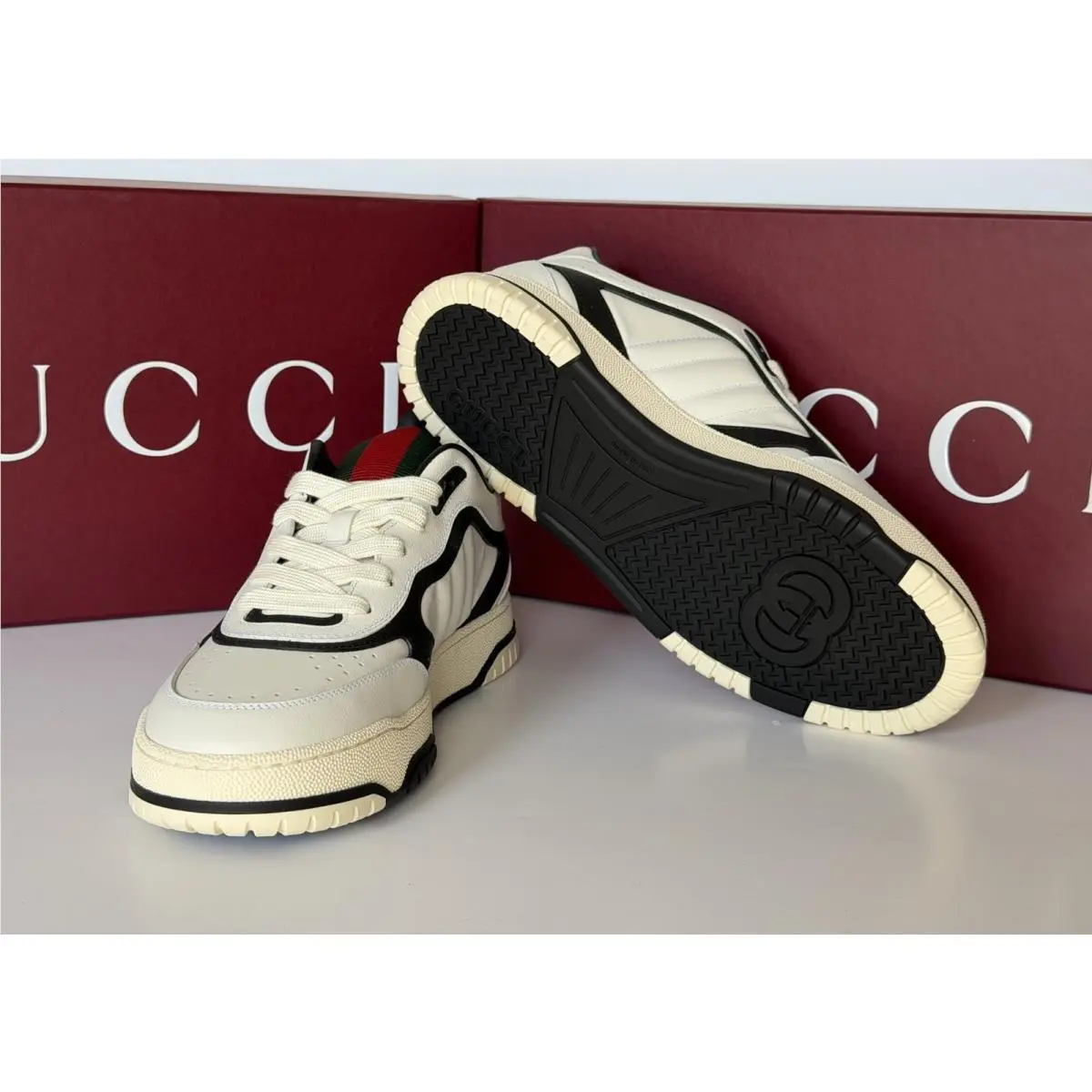 Women’s Re-web Sneakers White/black 9 US 39 Euro 807059 by Gucci