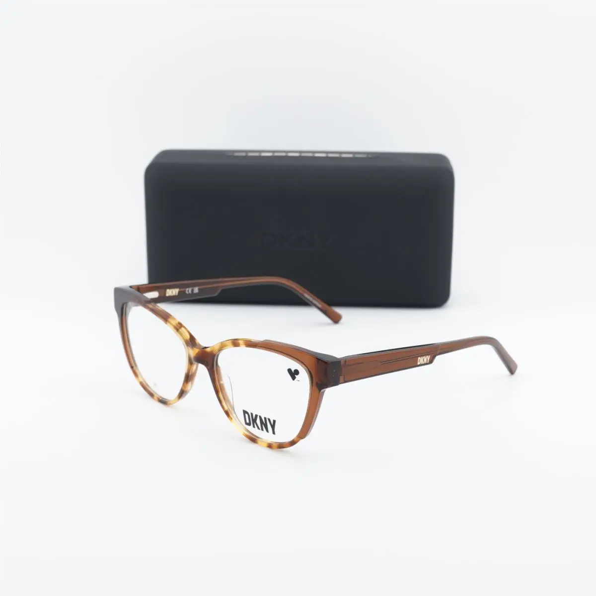 Dkny DK5073 243 Honey Havana/coco Transparent 52mm Eyeglasses