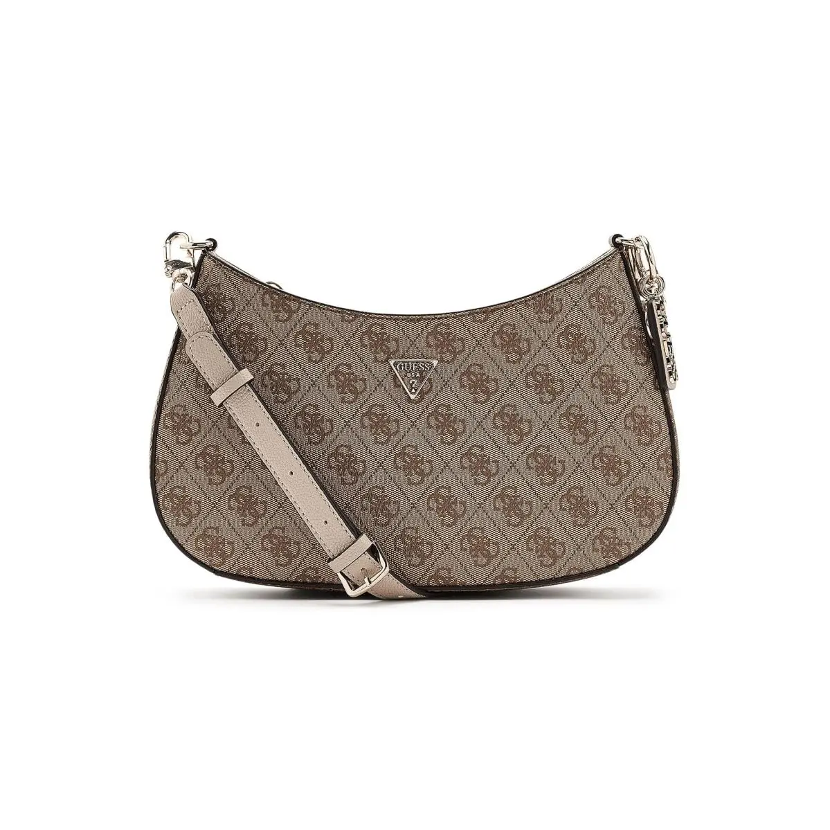 Woman`s Handbags  Noelle II Top Zip Shoulder Bag Latte Logo by Guess