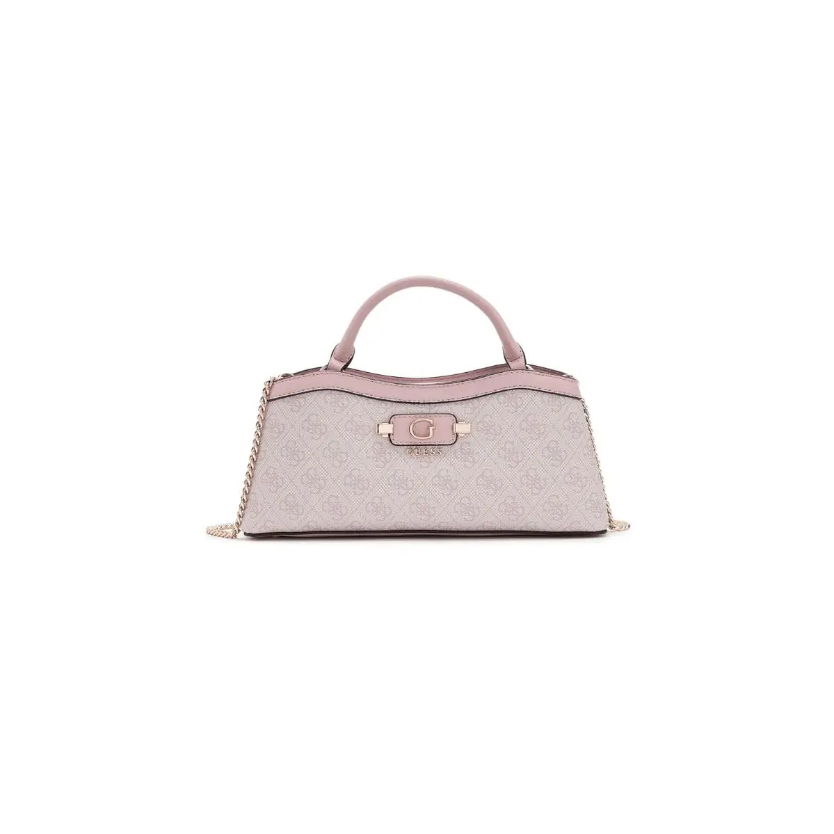 Woman`s Handbags  Lindsey Small 2 Compartment Satchel Orchid Logo by Guess