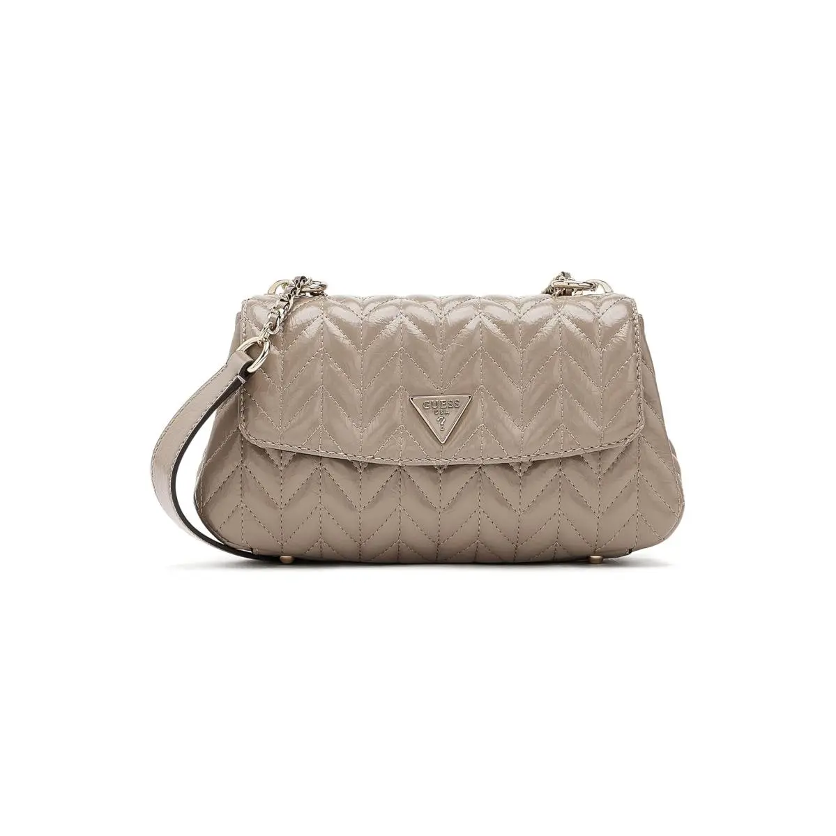 Woman`s Handbags  Cheryl Convertible Crossbody Flap Dark Taupe by Guess