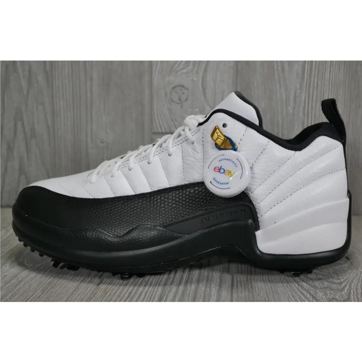 Nike Air Jordan Xii 12 Low Golf Shoes Taxi White Black DH4120 100 Mens Size 9