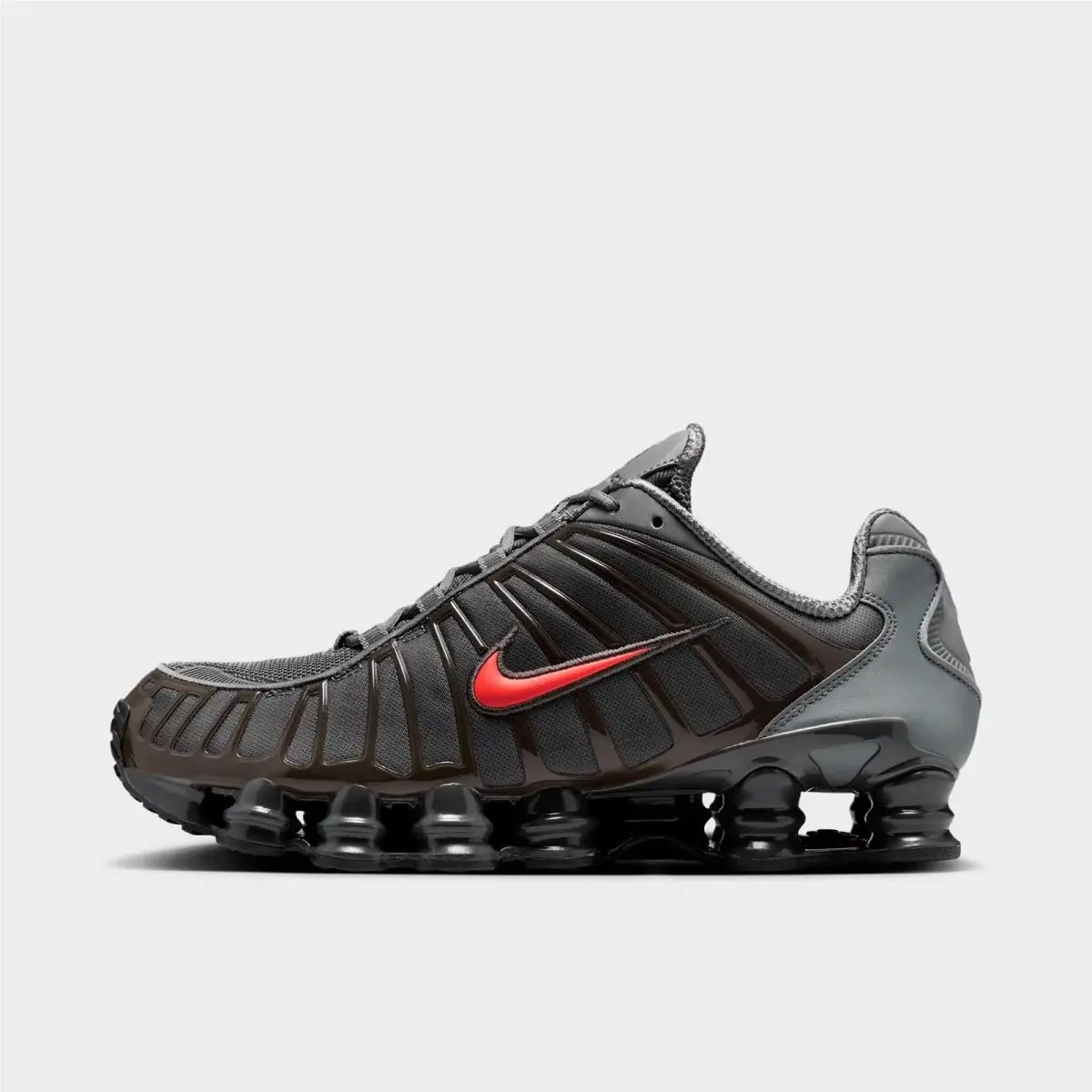 Men`s Nike Shox TL Smoke Grey/medium Ash/anthracite/bright Crimson IQ6599 003