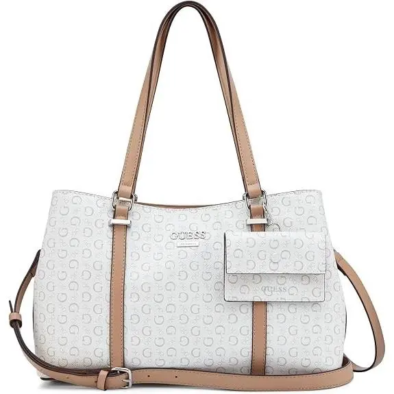 Guess Women`s Avon Park Shoulder Bag Faux-saffiano Leather Shoulder Bag