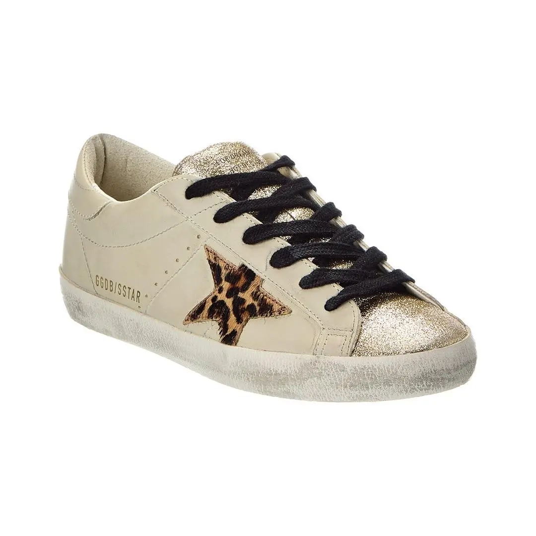 Golden Goose Superstar Classic Glitter Leather Sneaker Women`s Beige 41