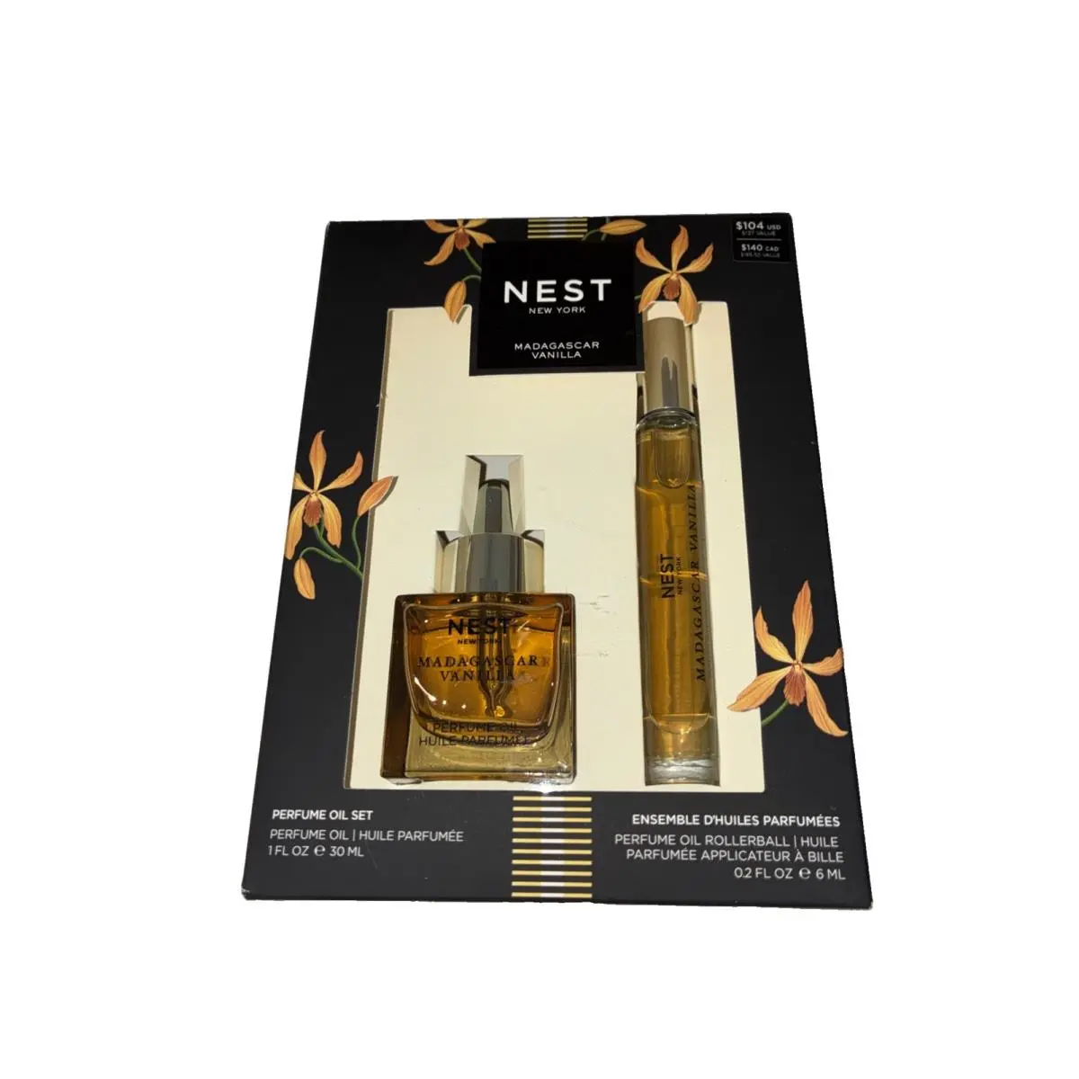 Nest York Madagascar Vanilla Perfume Oil 1.0oz Rollerball Set 0.2oz