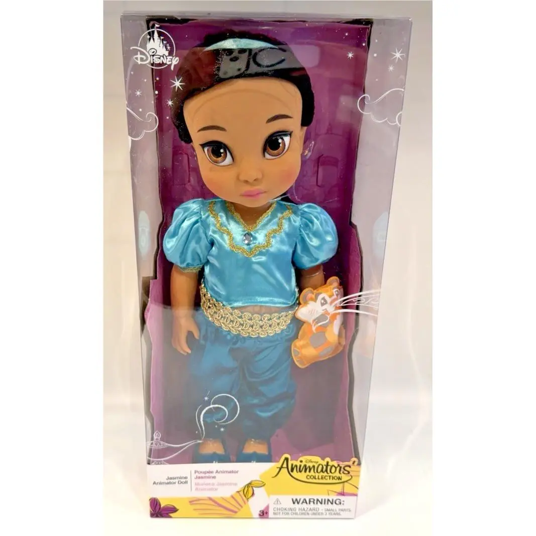 Disney Animators Collection Jasmine 16 Doll W/mini Tiger Plush