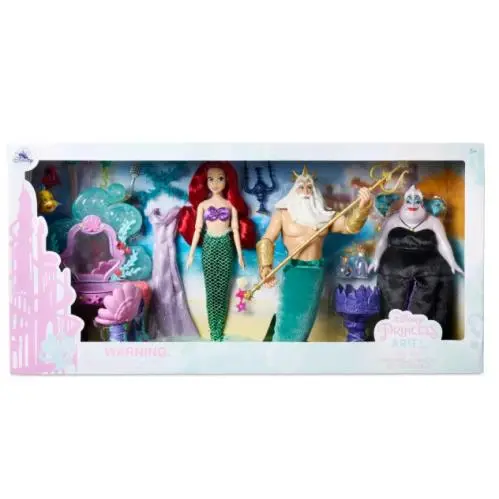 Ariel Classic Doll Gift Set – The Little Mermaid Princess King Triton Ursela 11