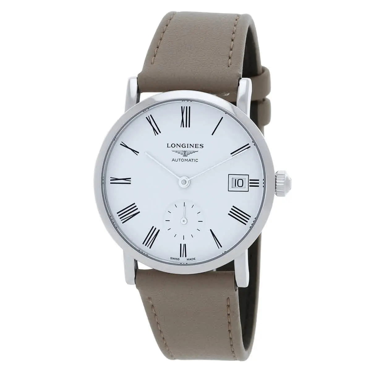 Longines Elegant Collection Automatic Women`s Watch L4.312.4.11.2 - Face: White, Dial: White, Band: Beige