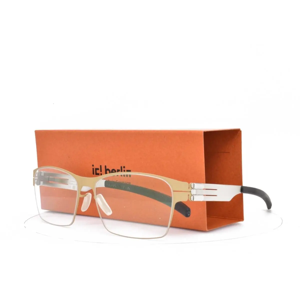 iC Berlin Eyeglasses Luke J.y. Sand Beige Brown Silver 54-17-145