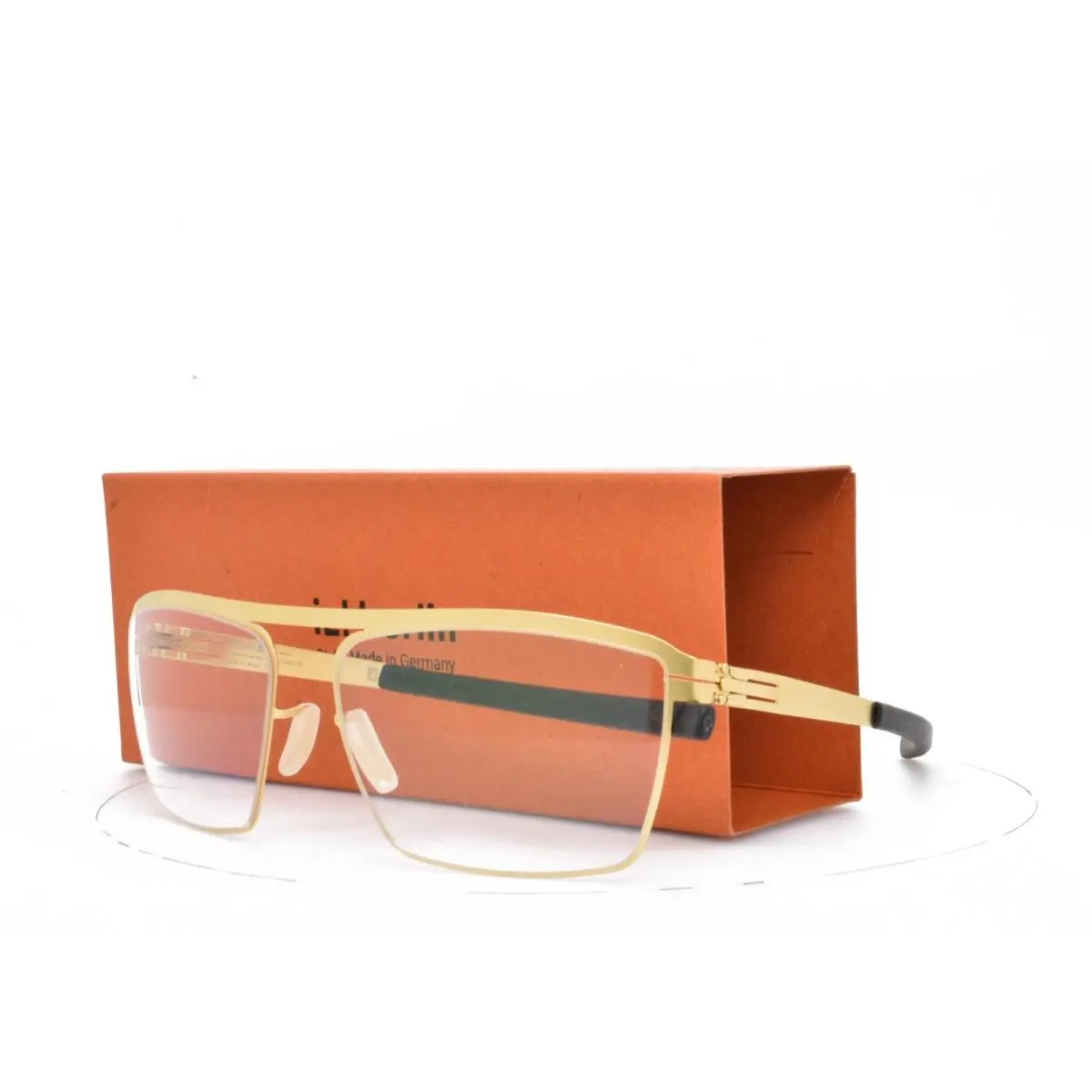 iC Berlin Eyeglasses Square Geometric Aviator Ricken Matte Gold