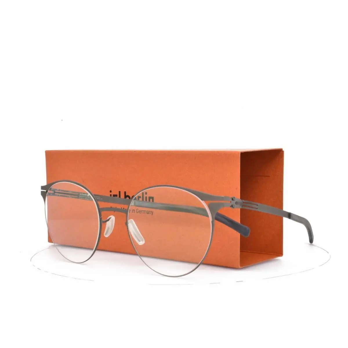 iC Berlin Eyeglasses Graphite Round Panto Nose Bridge 49-21-145 Filio