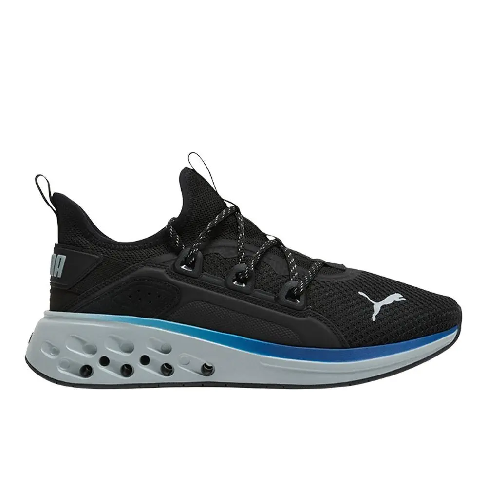 Puma Softride Frequence Street Lace Fleck Running Mens Black Sneakers Athletic