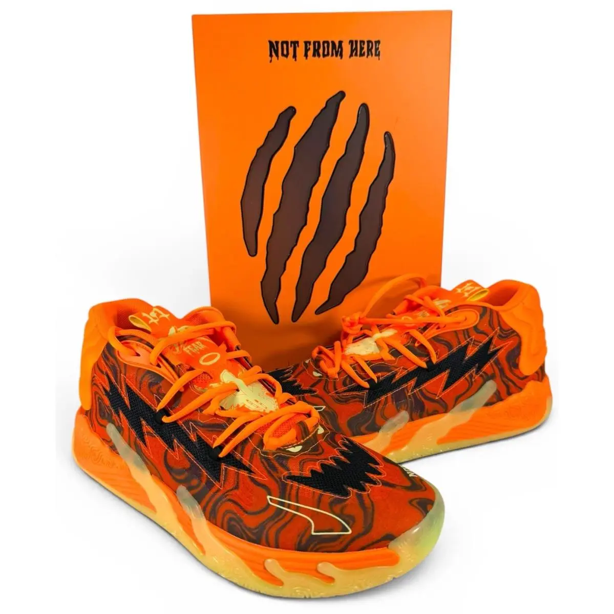 Puma Lamelo Ball MB.03 Halloween Glow in The Dark Basketball Shoes Men`s 13