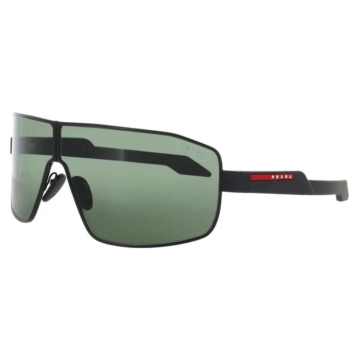 ps 54ys 1BO06U Sunglasses Black Frame Green Lenses 74 mm by Prada