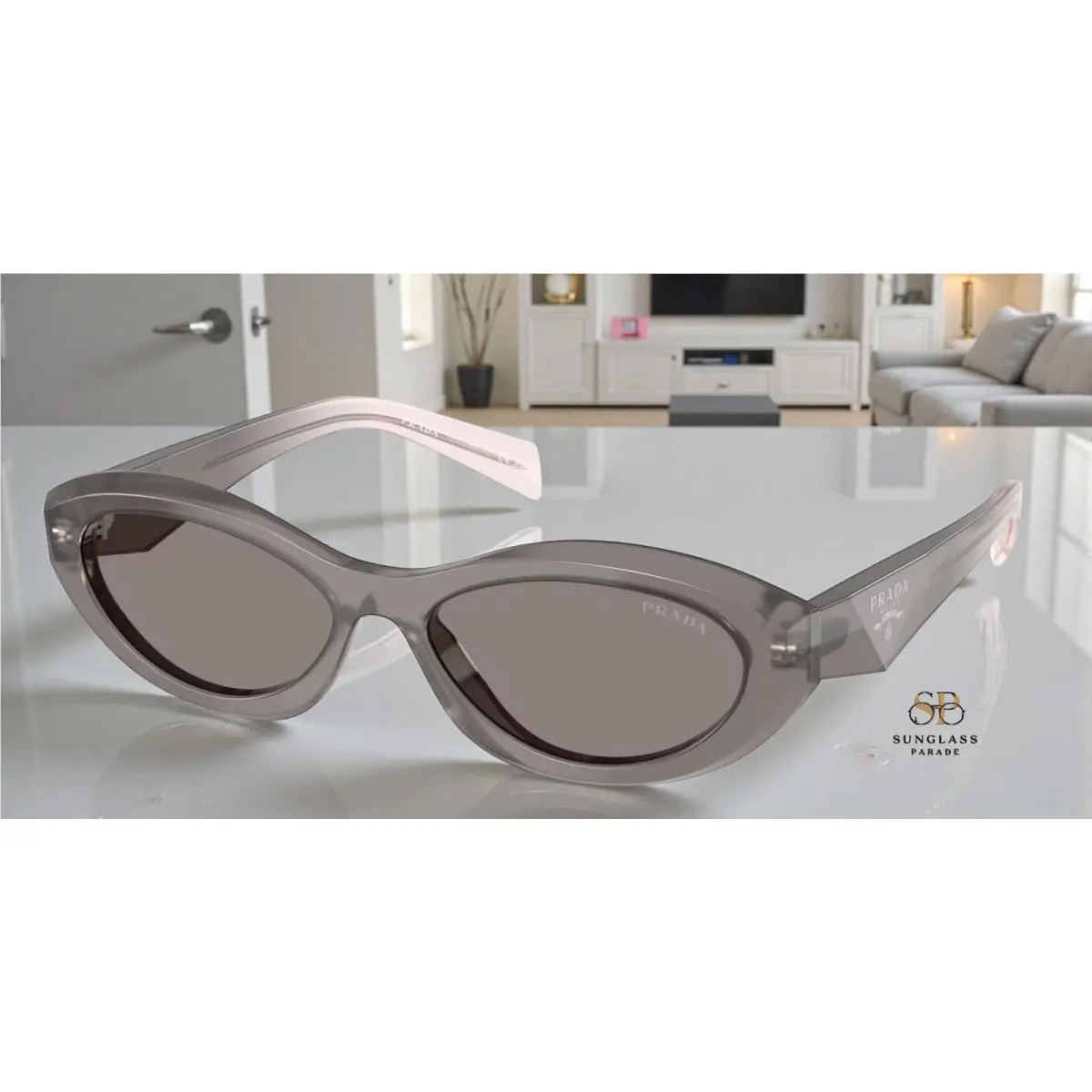 Prada PR 26ZS 20F80Q Grey Dark Grey 55 mm Women`s Sunglasses