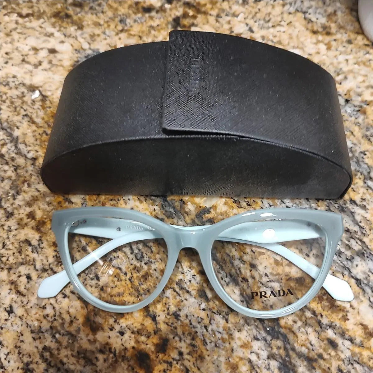 Prada PR10XV C8 Women`s Light Blue Acetate Eyeglass Frames 53 18 145